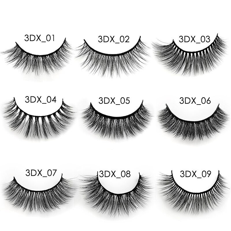 Thumbnail: 3 Pairs 20 Styles 3D Faux Mink Hair Soft False Eyelashes
