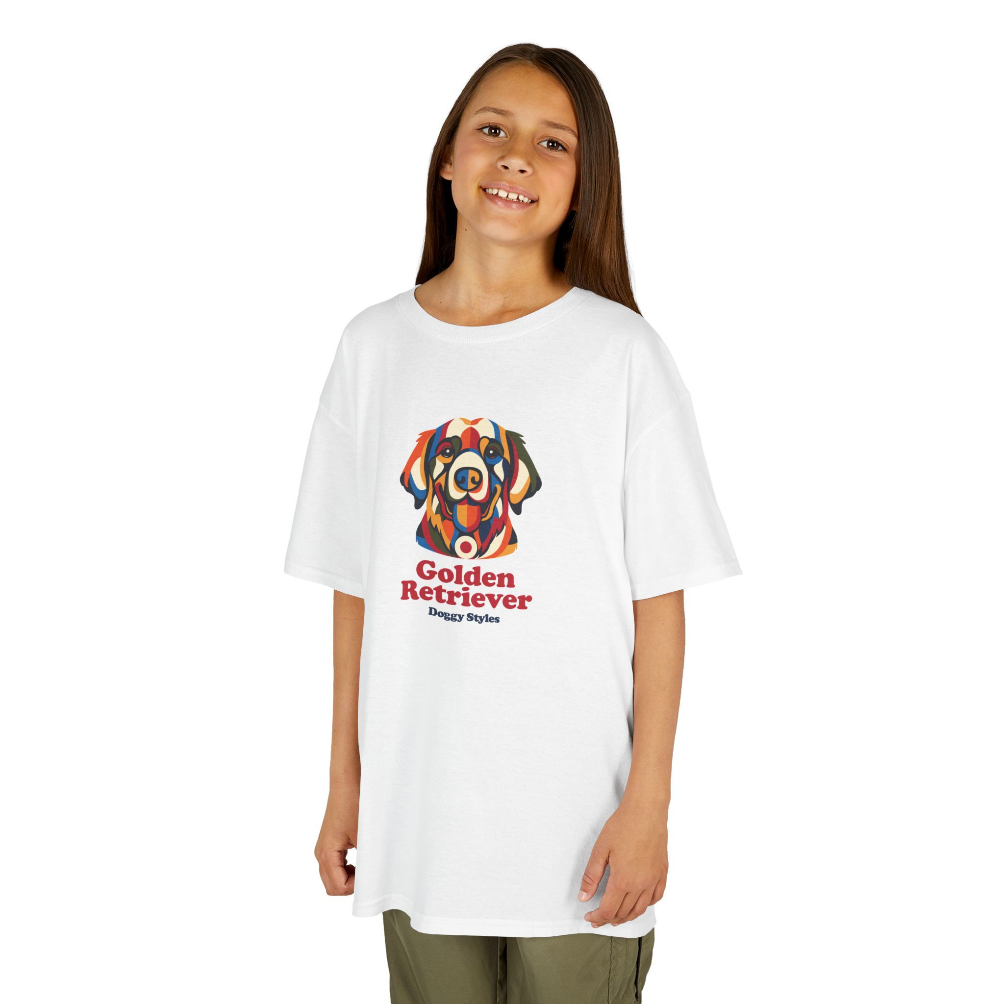 Golden Retriever Pop Art Kids T-shirt
