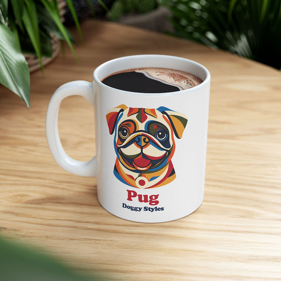 Thumbnail: Premium Pug illustration dog lover mug lifestyle shot