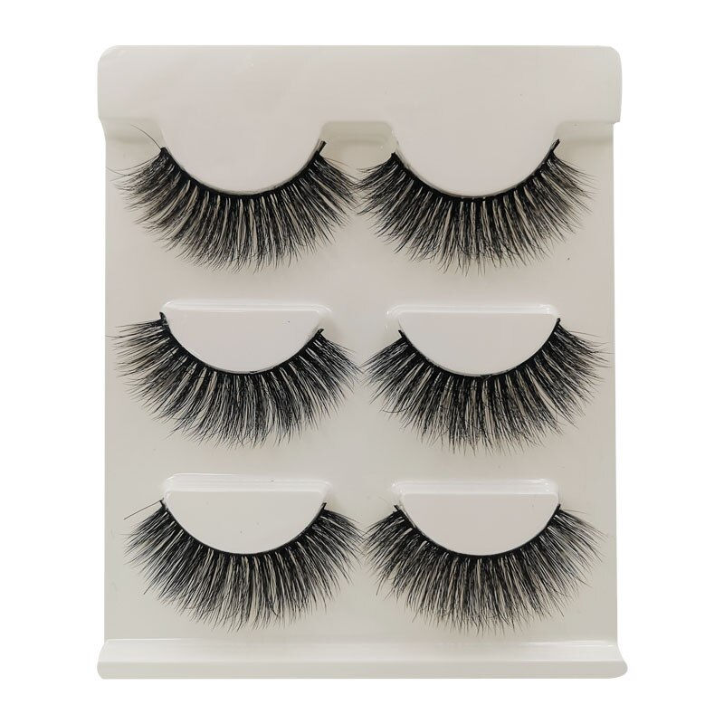 Thumbnail: 3 Pairs 20 Styles 3D Faux Mink Hair Soft False Eyelashes