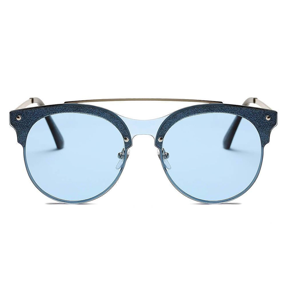 Thumbnail: ENDICOTT | Round Circle Brow-Bar Tinted Lens Sunglasses