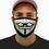 Thumbnail: Anonymous Face Mask, Guy Fawkes Face Cover with Filter Pocket