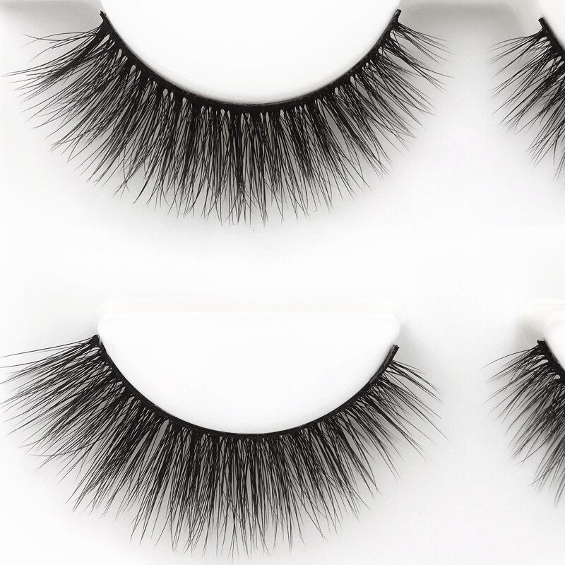 Thumbnail: 3 Pairs 20 Styles 3D Faux Mink Hair Soft False Eyelashes