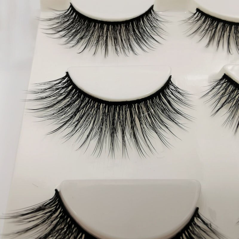 Thumbnail: SHIDISHANGPIN 3 Pairs Mink Eyelashes Natural False Lashes