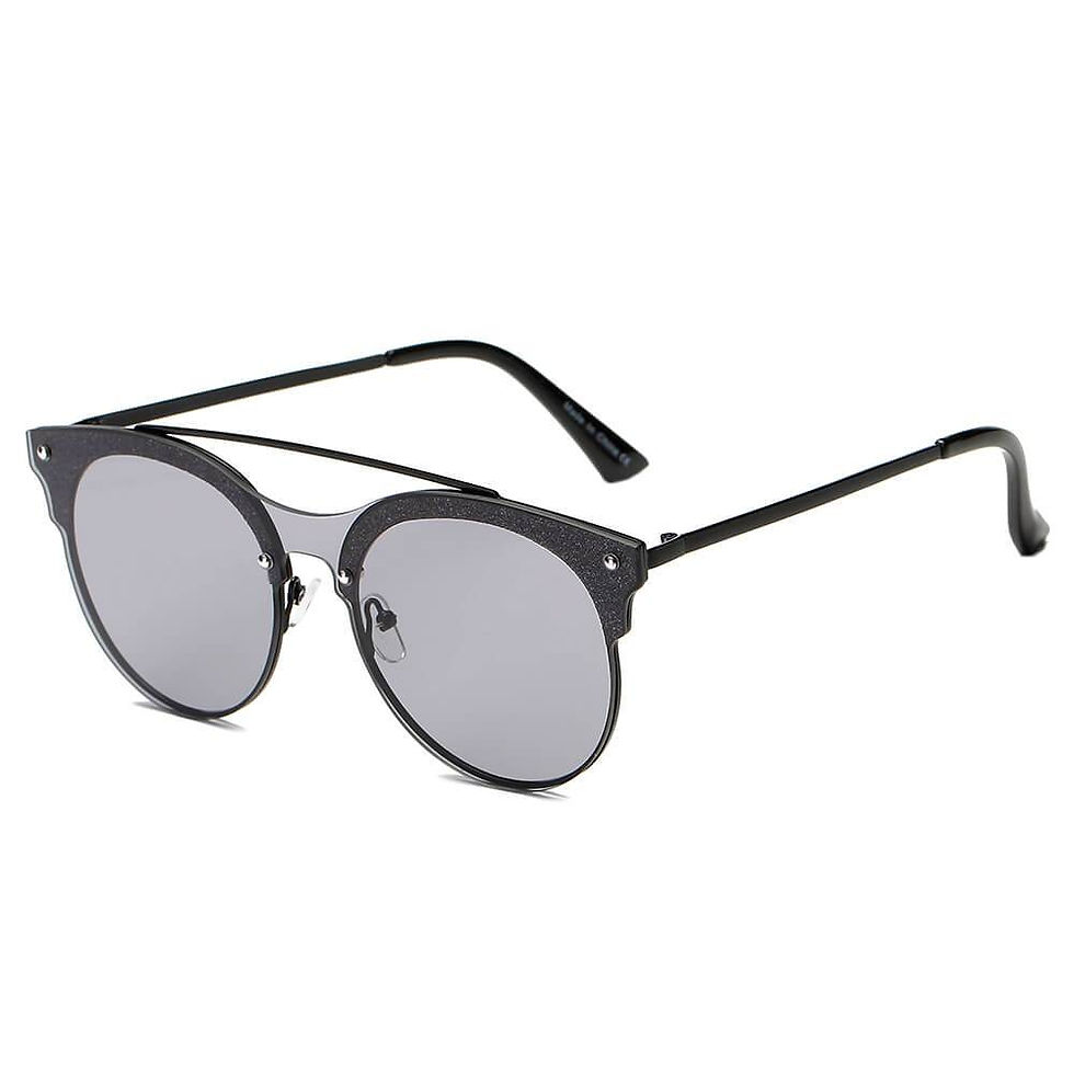 Thumbnail: ENDICOTT | Round Circle Brow-Bar Tinted Lens Sunglasses