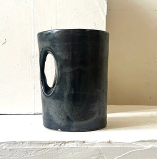 Vase en gres noir bleuté, Goron Vivien