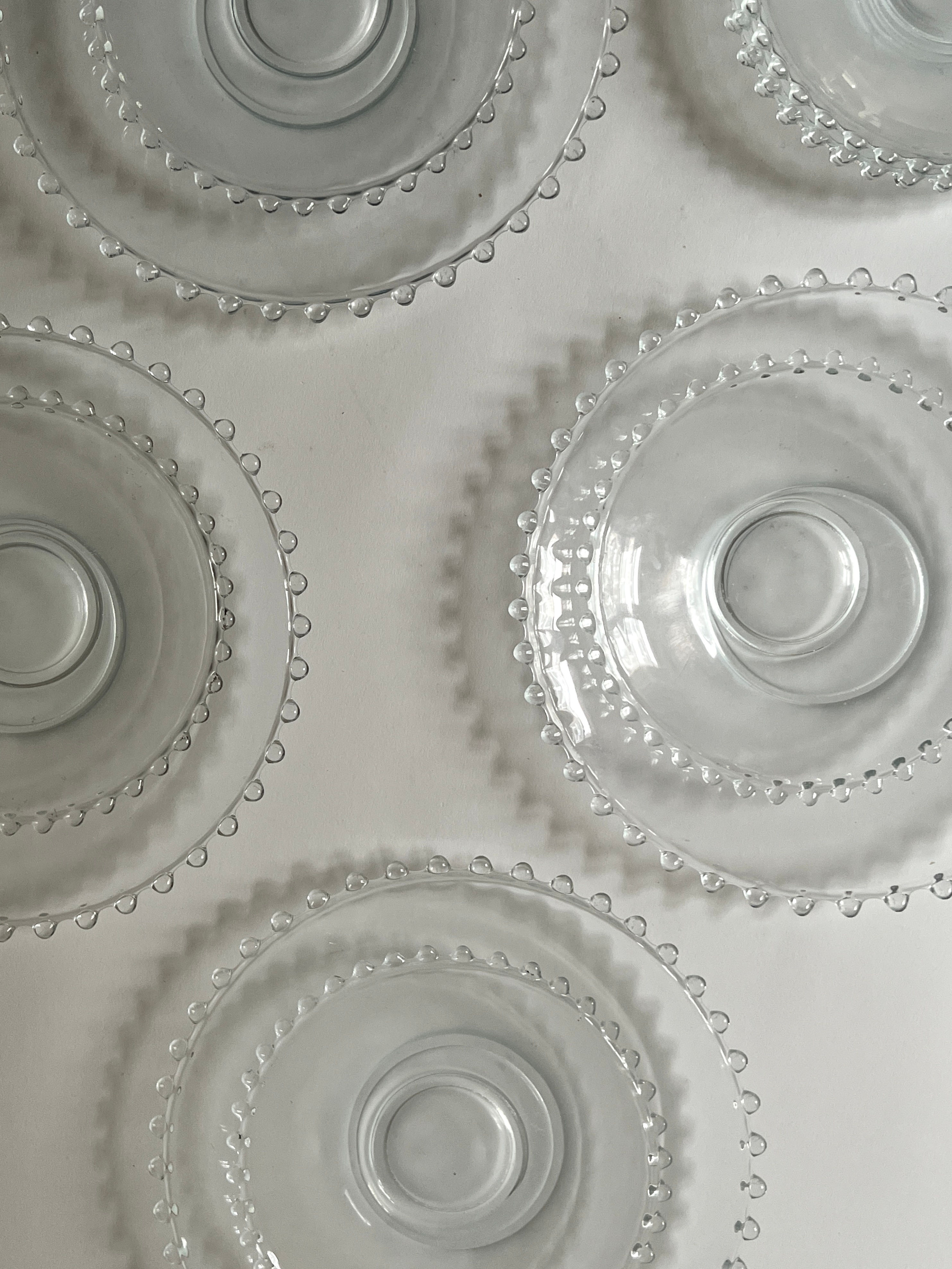 Service 19 pieces en verre bullé