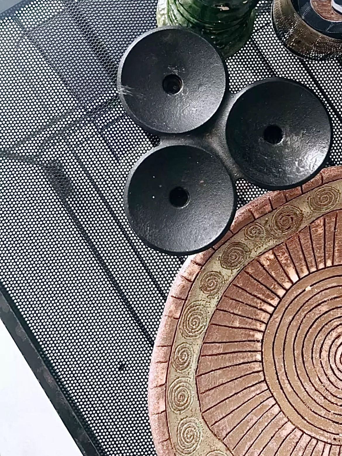 Grand plat en céramique scandinave année 50/60