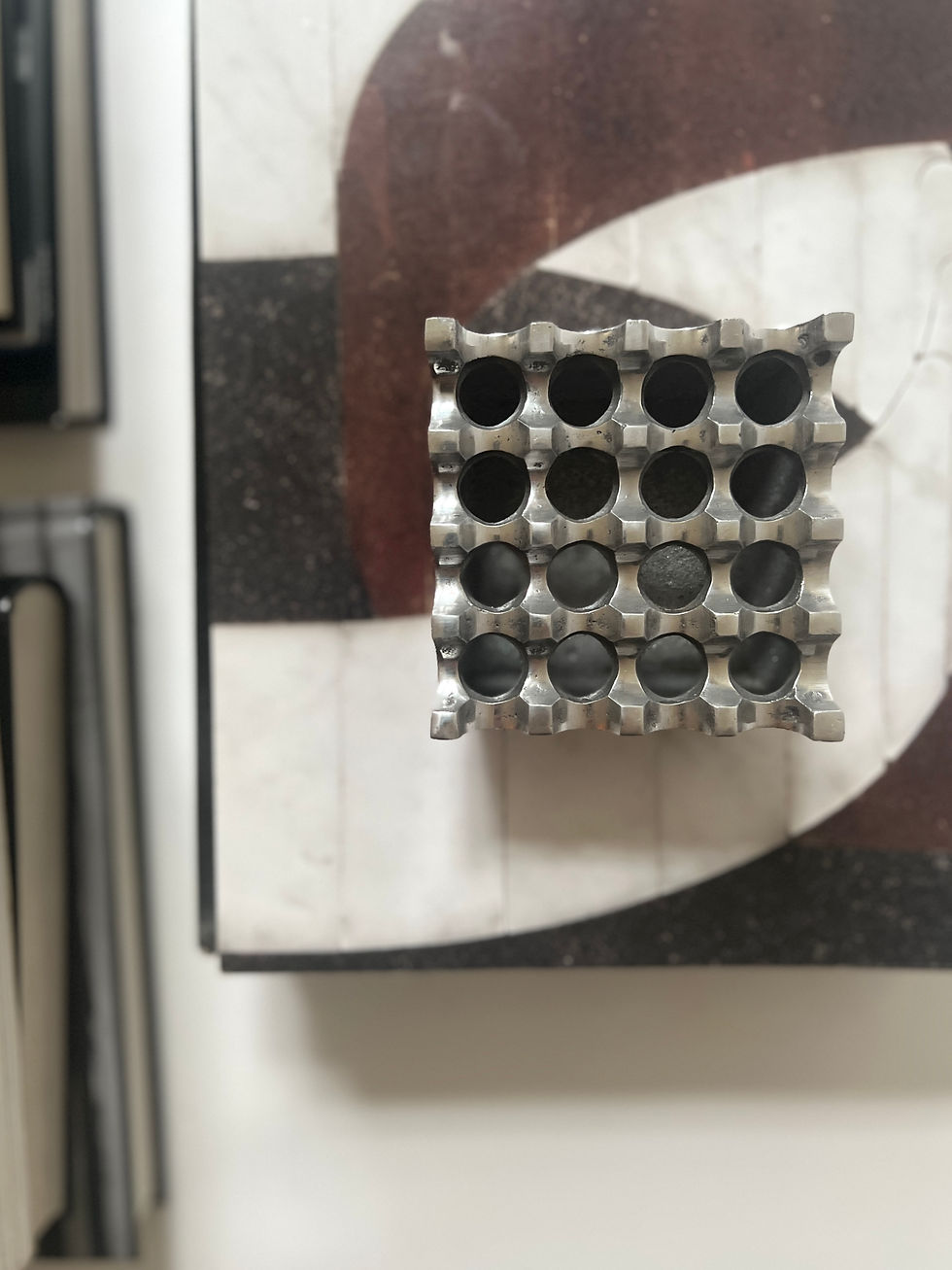 Miniature : Cendrier midcentury en aluminium