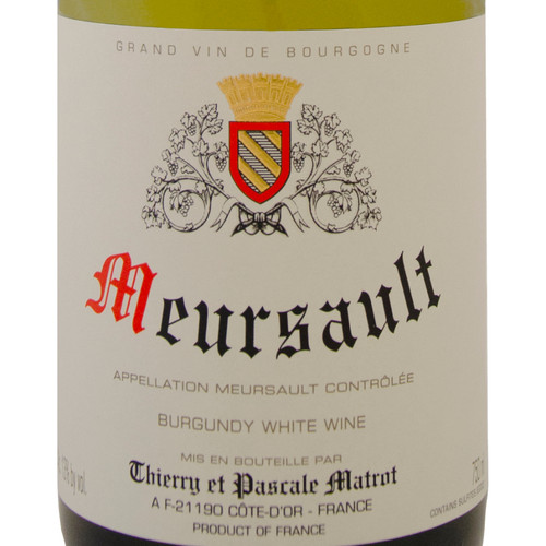 375ml/HALF BOTTLE of 2022 Thierry et Pascale Matrot Meursault