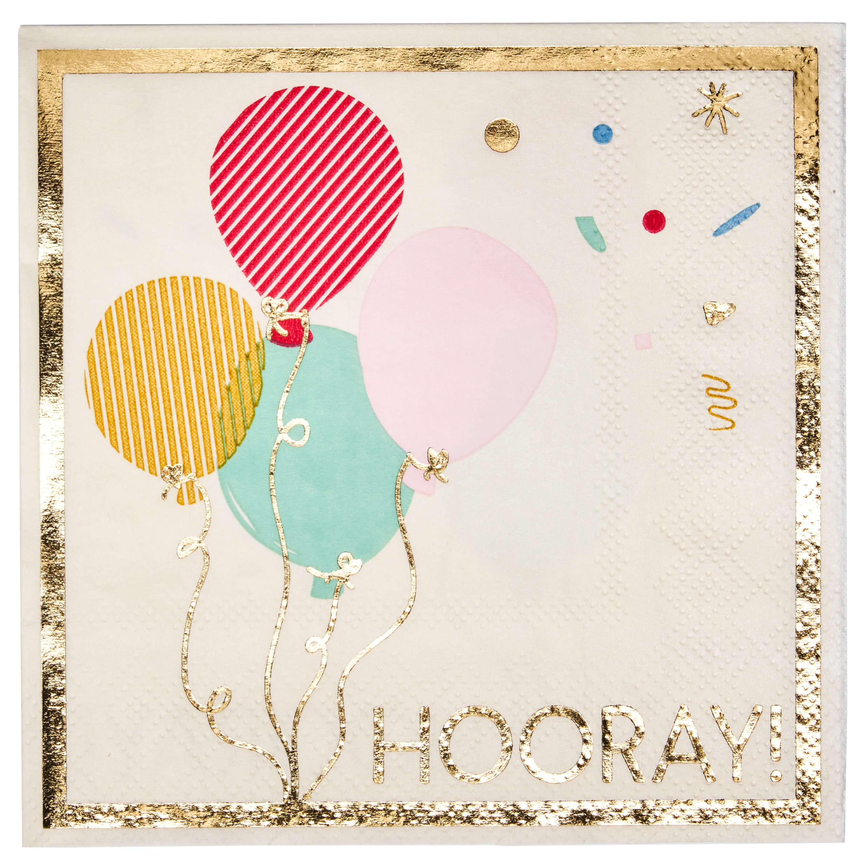 "Hooray!" Cocktail Napkins