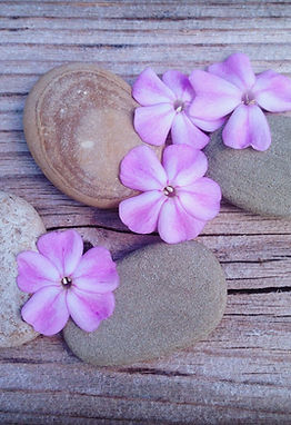 stones and flowers