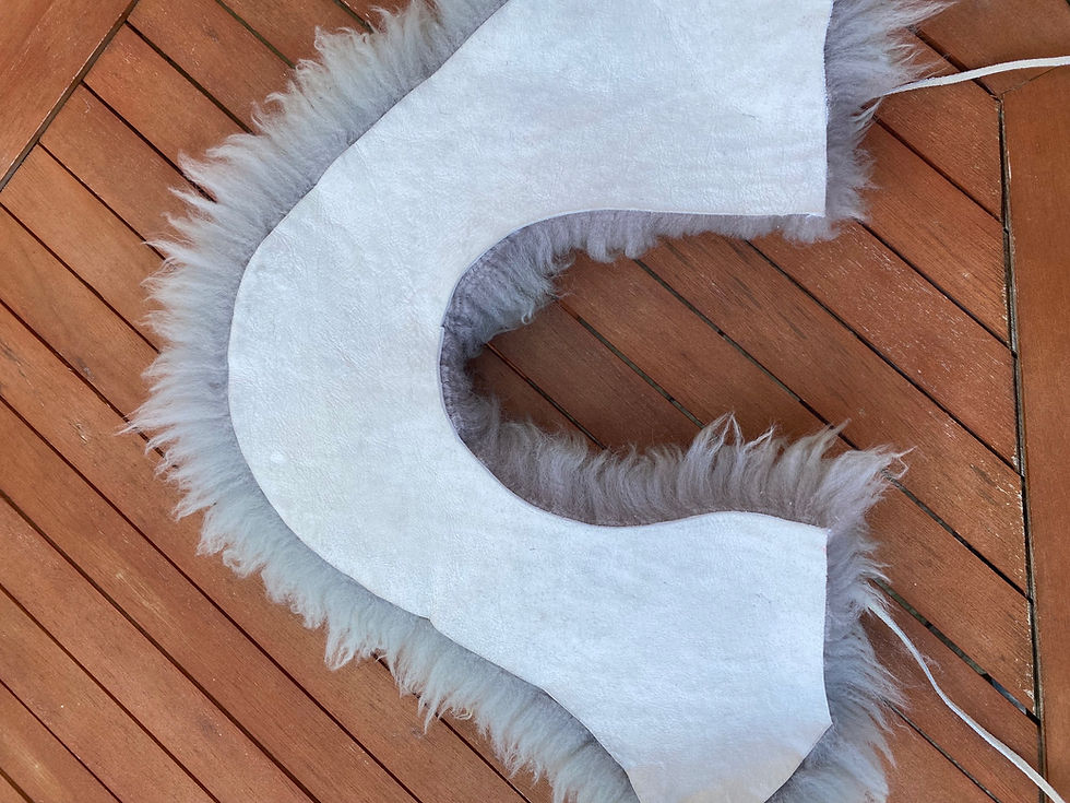Thumbnail: Sage Sheepskin Collar 