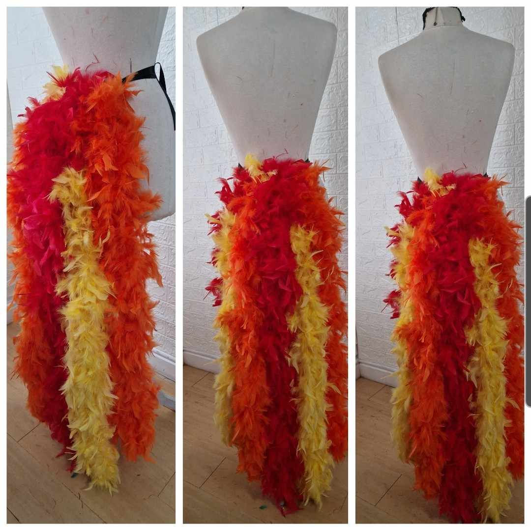 Firebird Feather Bustle Tail Train Cosplay Carnival Festival