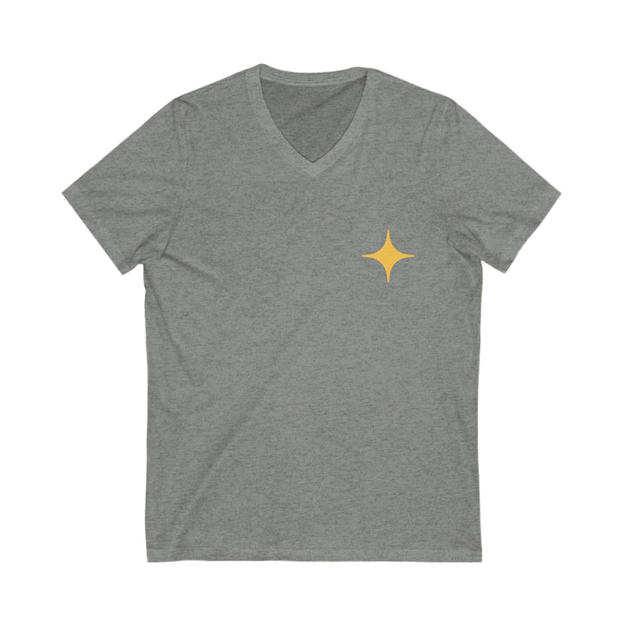 Unisex Jersey Short Sleeve V-Neck Tee (Shine)