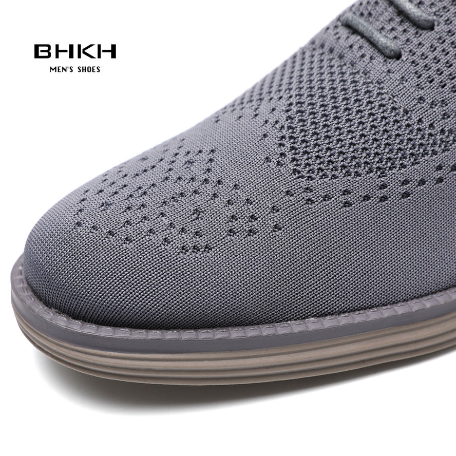 BHKH 2024 Breathable Knitted Mesh Casual Shoes Lightweight Smart Casual Shoes
