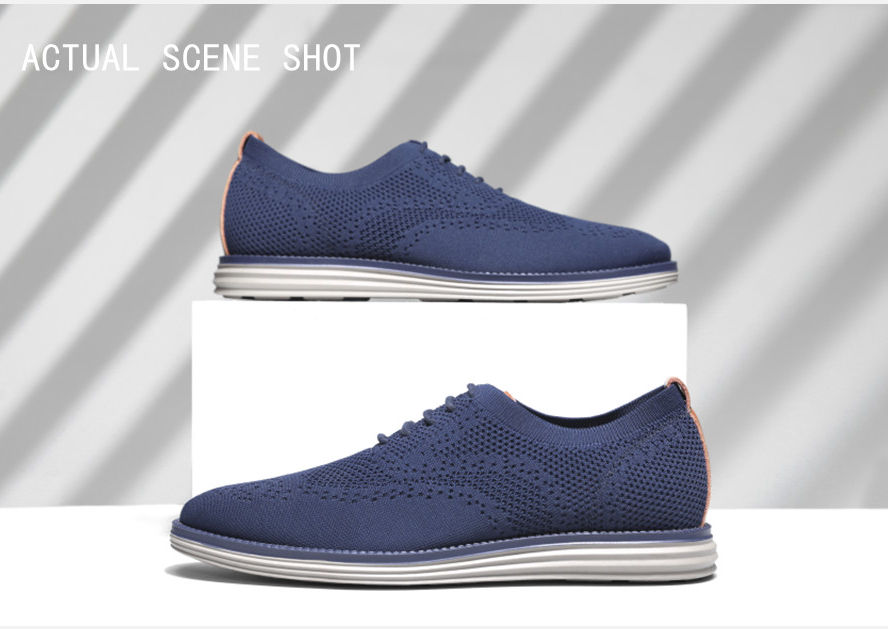 BHKH 2024 Breathable Knitted Mesh Casual Shoes Lightweight Smart Casual Shoes