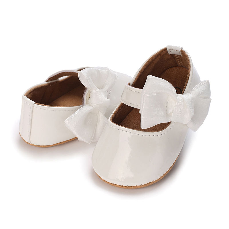 Adorable Baby Girls Bowknot Decor Soft Sole Flats Shoes