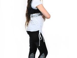 Ori, Glitter Velvet Stretch Pants, With Sleek Design and Side Sequins