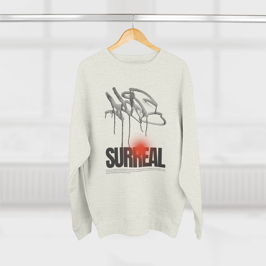Surreal design beige sweatshirt