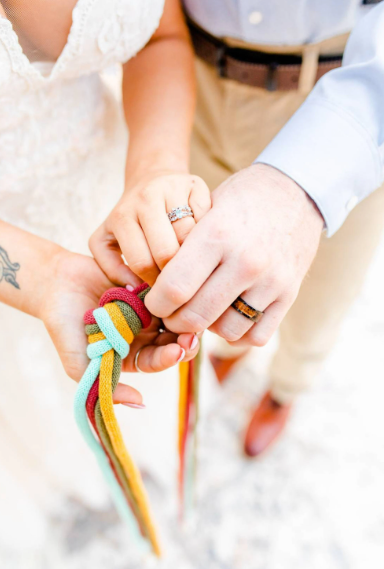 Thumbnail: Handfasting Cords Set - 4 Elements - Earth - Water - Fire - Air