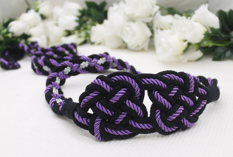 Thumbnail: Handfasting Cord - 'Hearts Aligned' - Celtic Knotwork Cord in your Colors