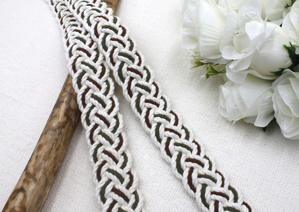 Thumbnail: Norse Handfasting Cord with Viking pendants: Thor, Odin, Yggdrasil, Vegvisir