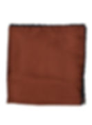 Front view of our TARBERT cognac/black polka dot pocket square.