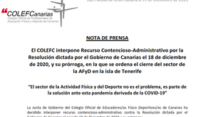 NDP COLEFC Interpone Recurso Contencioso-Administrativo