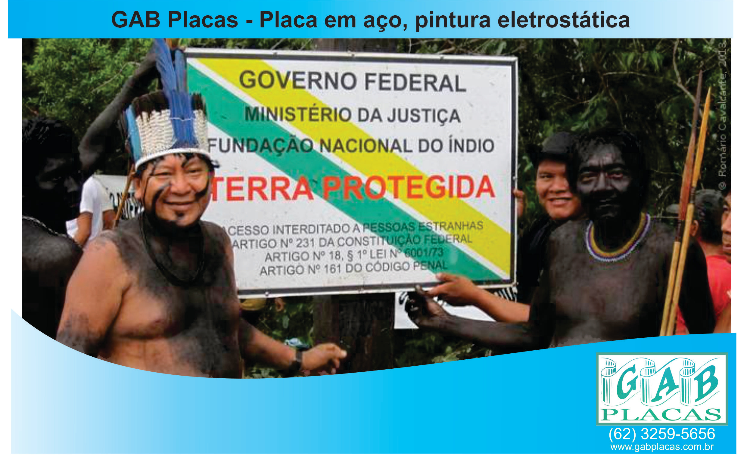 GAB_Placas_Goiânia_GO_-_Placa_em_aço,_pintura_eletrostática
