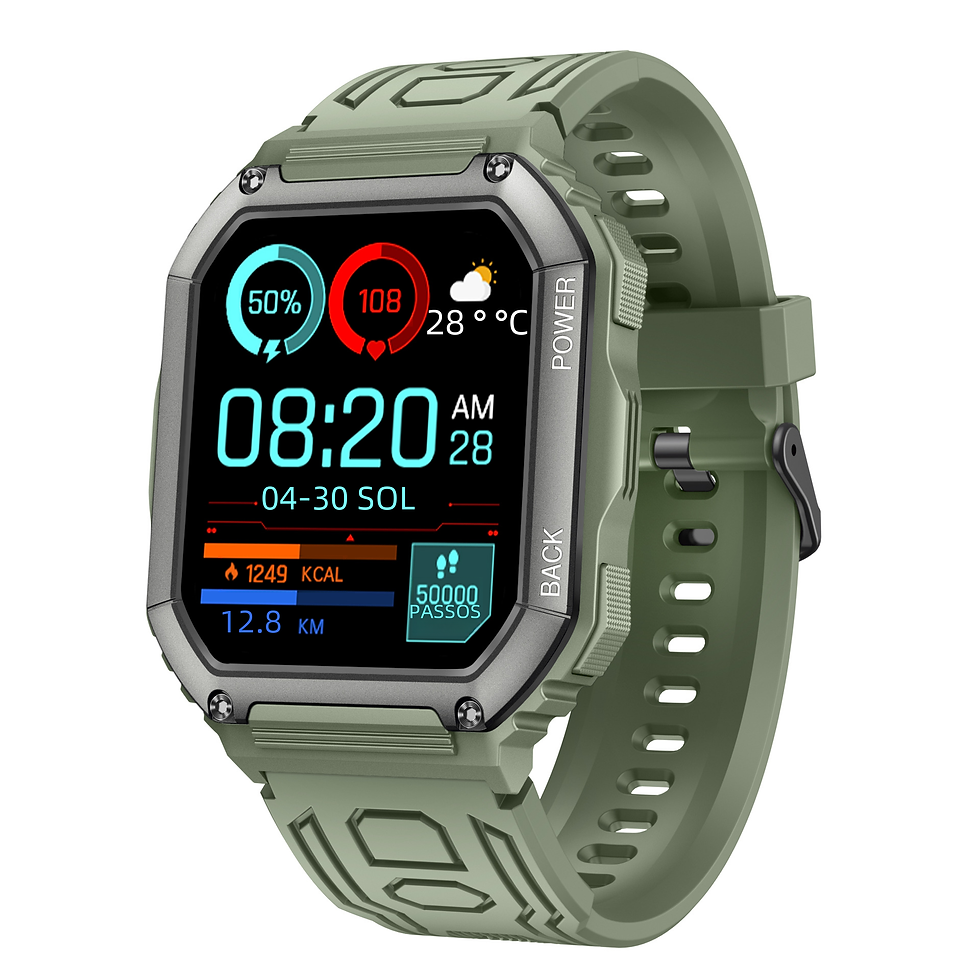 Miniatura: KR06 Smartwatch with Bluetooth, Music, Heart Rate, IP67