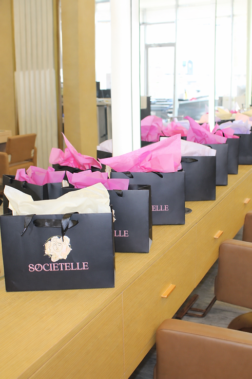 An image from one of our events of the thoughtfully prepared gift bags that we gave out at that event.
