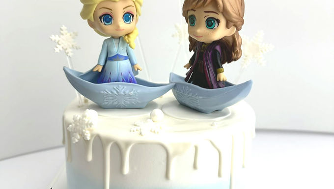 Elsa Olaf Anna Bruni.一套4隻 真.玩具 蛋糕