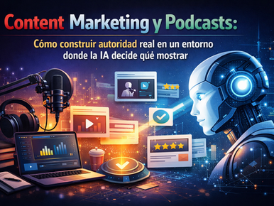Content Marketing y Podcasts: Cómo construir autoridad real en un entorno donde la IA decide qué mostrar