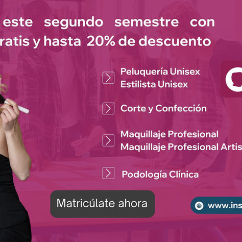 Comienza este segundo semestre con matrícula gratis y hasta 20% de descuento