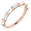 Thumbnail: 14K Rose Gold 4x2 mm Straight Baguette Diamond Band