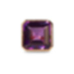 20 x 20 mm Asscher Cut Purple Amethyst 14k Rose Gold Bezel Set Cocktail Ring