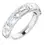 Thumbnail: 14K White Gold 6x4 mm Natural Diamond Emerald Anniversary Band