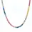 Thumbnail: 14k White Gold Multi Sapphire Line Necklace front view