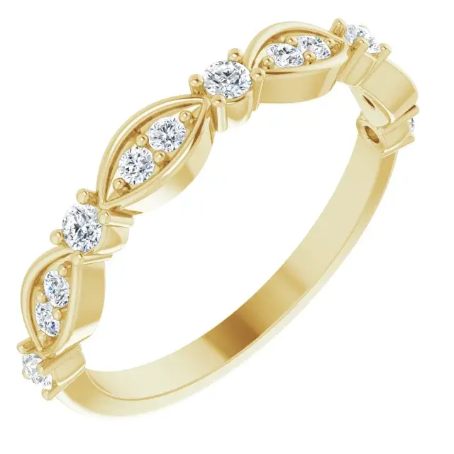 14K Yellow Gold 1/3 CTW Natural Diamond Anniversary Band