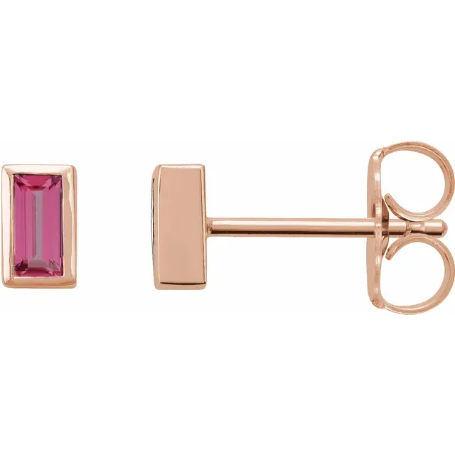 Pink tourmaline earrings 