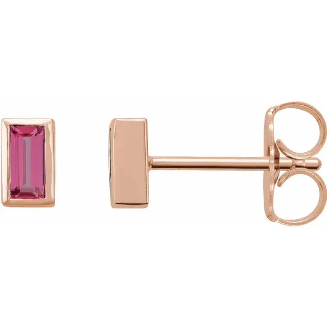 Pink tourmaline earrings