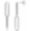 Thumbnail: 14K White Gold Elongated Flat Link Earrings