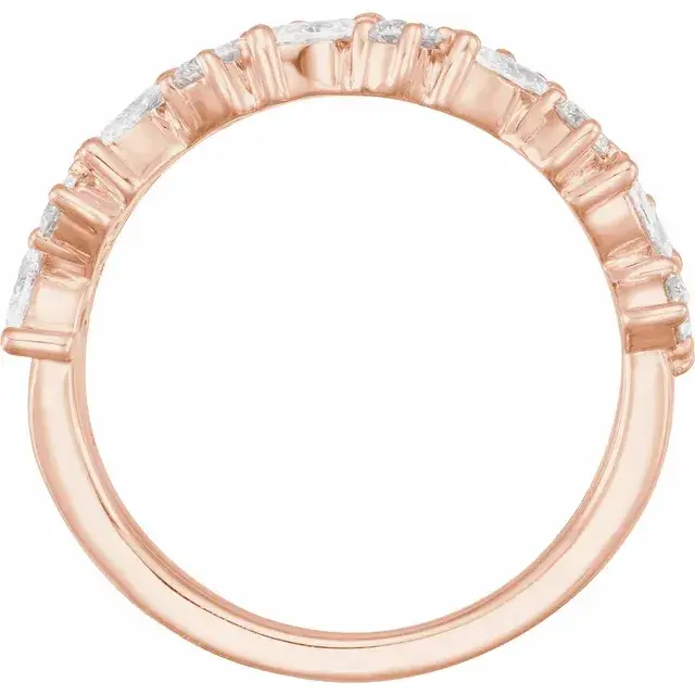 Thumbnail: 14K Rose Gold 1 1/3 CTW Natural Diamond Anniversary Band