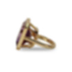 20 x 20 mm Asscher Cut Light Purple Amethyst 14k Yellow Gold Bezel Cocktail Ring