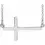 Thumbnail: 14K White Gold Sideways Cross 16-18 Inch Necklace
