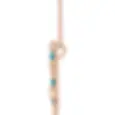 14K Rose Gold Natural Opal Turquoise & .03 CTW Natural Diamond 16-18" Necklace