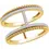 Thumbnail: 14K Yellow Gold 1/5 CTW Natural Diamond Negative Space Ring