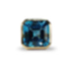 20 x 20 mm Asscher Cut Blue Topaz 14k Yellow Gold Bezel Set Cocktail Ring