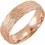 Thumbnail: 14K Rose Gold 6 mm Tree Bark Pattern Mens Wedding Band